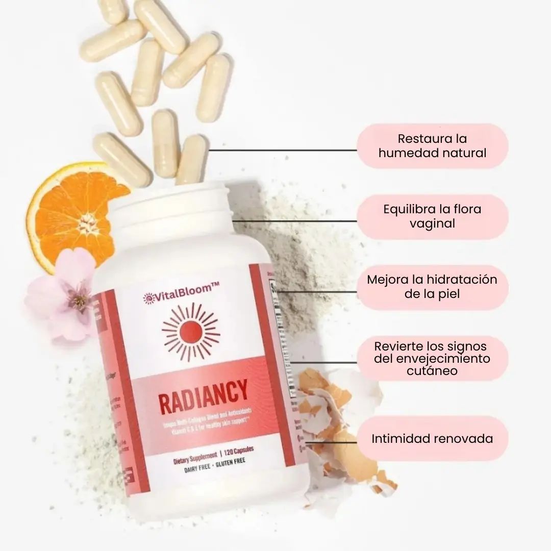 Probióticos Vaginales Radiancy x120 cápsulas - Alivia la resequedad vaginal después de la menopausia