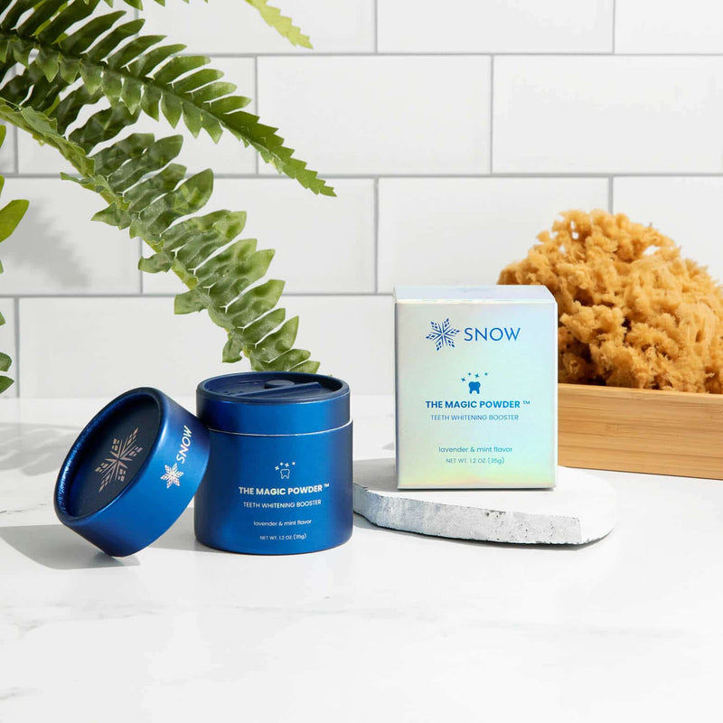 Pasta dental blanqueadora Magic Whitening Booster® en polvo con hidroxiapatita: ¡para espolvorear o sumergir!