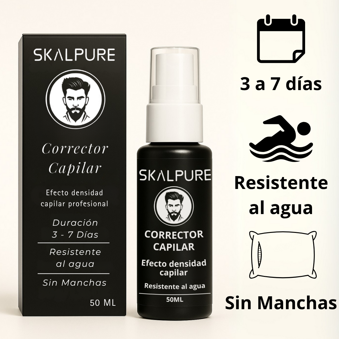 SKALPURE Corrector Capilar Profesional - Recupera al instante el volumen de tu cabello sin residuos, sin manchas, sin complicaciones.