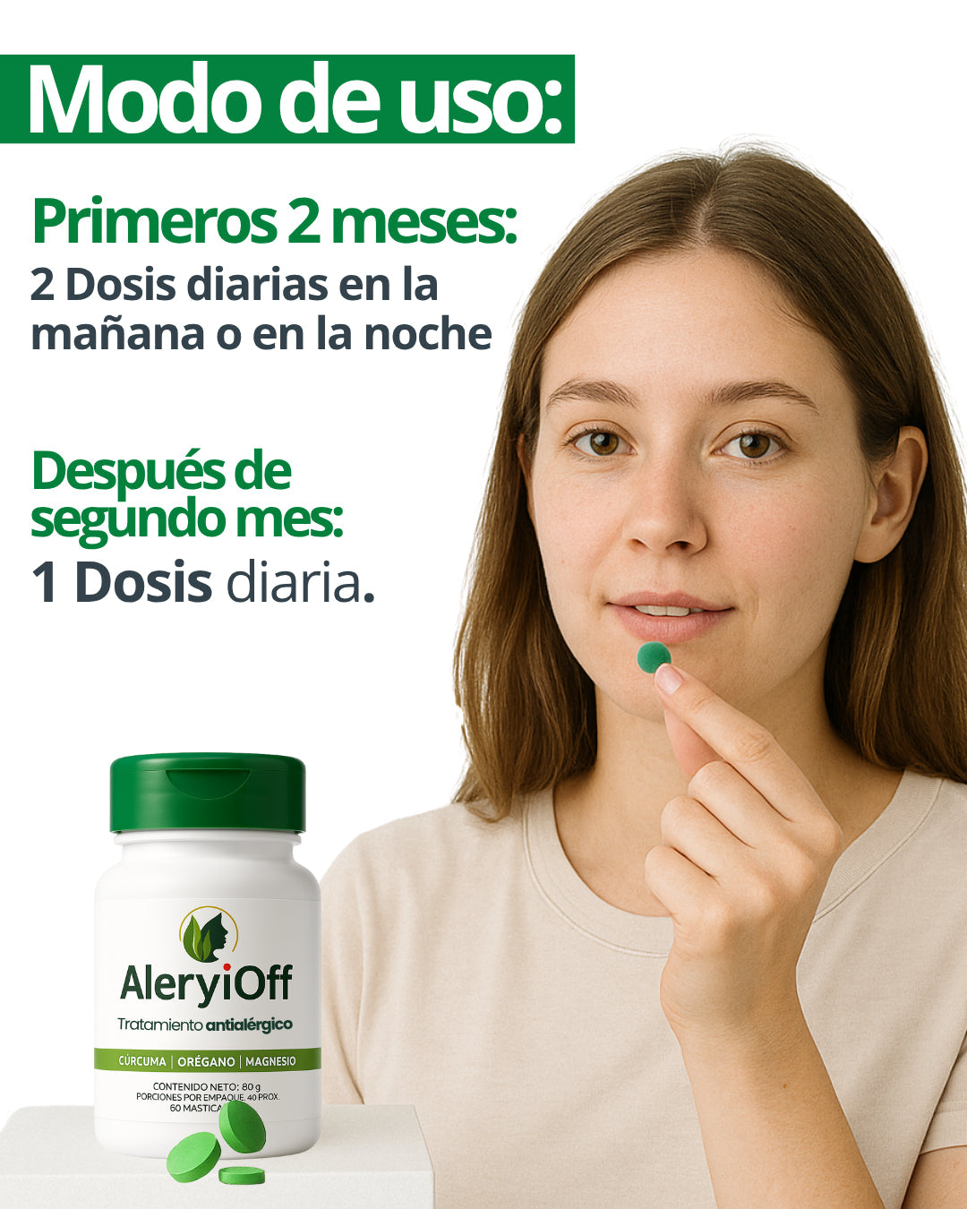 AlleryOff - Tratamiento natural x60 cápsulas para las alergias: controla rinitis, sinusitis y sus síntomas