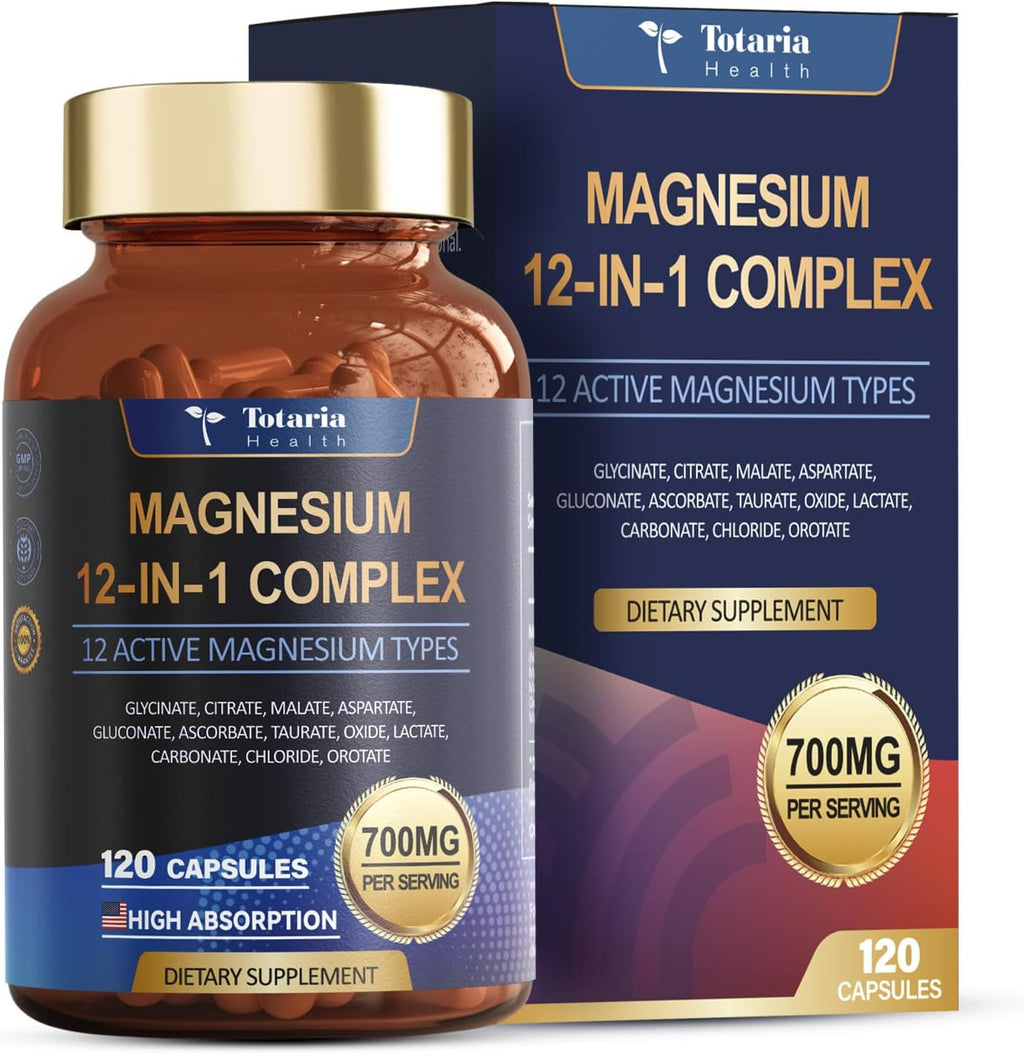 Complejo de magnesio 12 en 1 x120 cápsulas - Estabiliza tu cuerpo de adentro hacia afuera