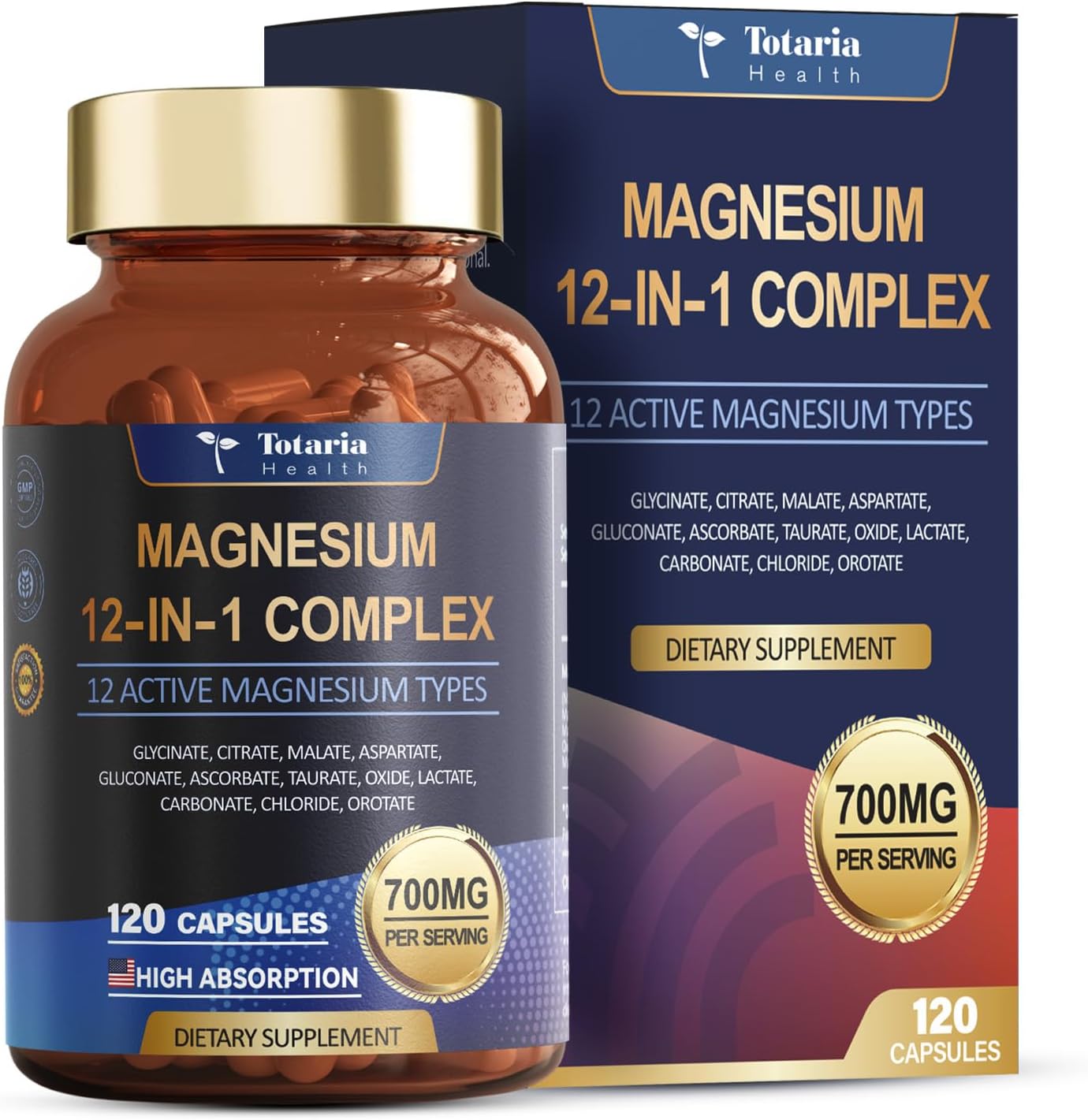 Complejo de magnesio 12 en 1 x120 cápsulas - Estabiliza tu cuerpo de adentro hacia afuera