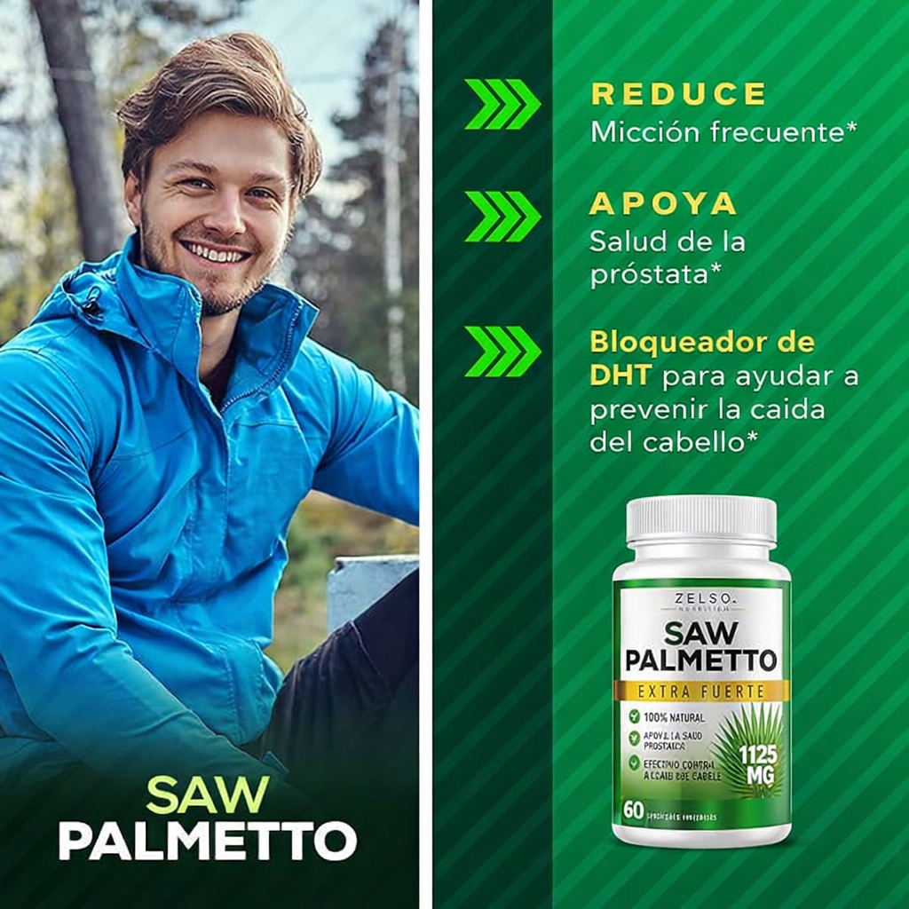 Palmetto X60 cápsulas - Complejo prostático 3 en 1 para desinflamar la próstata y mejorar sus síntomas