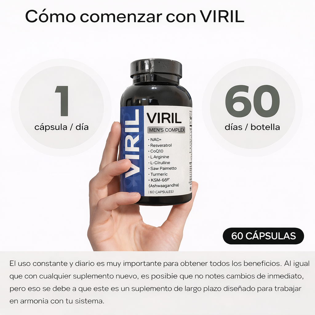 VIRIL NAD para hombres x60 cápsulas - Recupera la virilidad