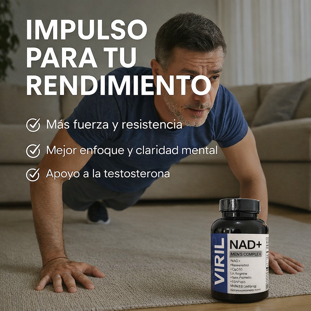 NAD+ VIRIL para hombres x60 cápsulas – Recupera tu firmeza y rendimiento sexual