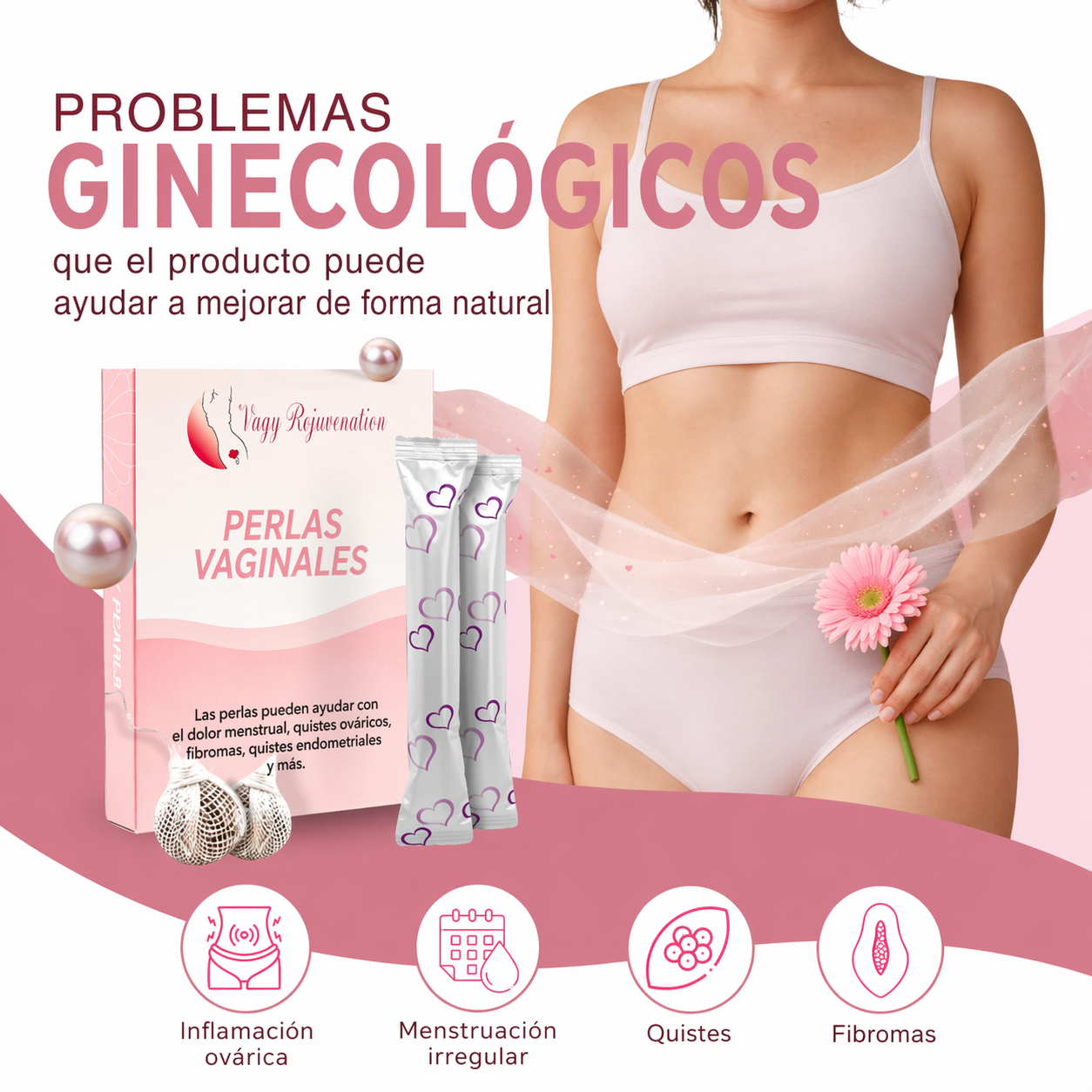 VagyDetox X8 unidades: Perlas vaginales limpiadoras - Ayudan a aliviar y prevenir infecciones y malos olores