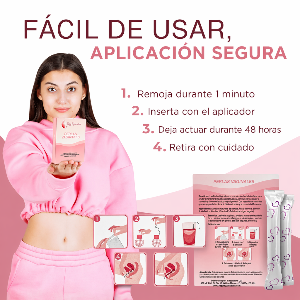 VagyDetox X8 unidades: Perlas vaginales limpiadoras - Ayudan a aliviar y prevenir infecciones y malos olores