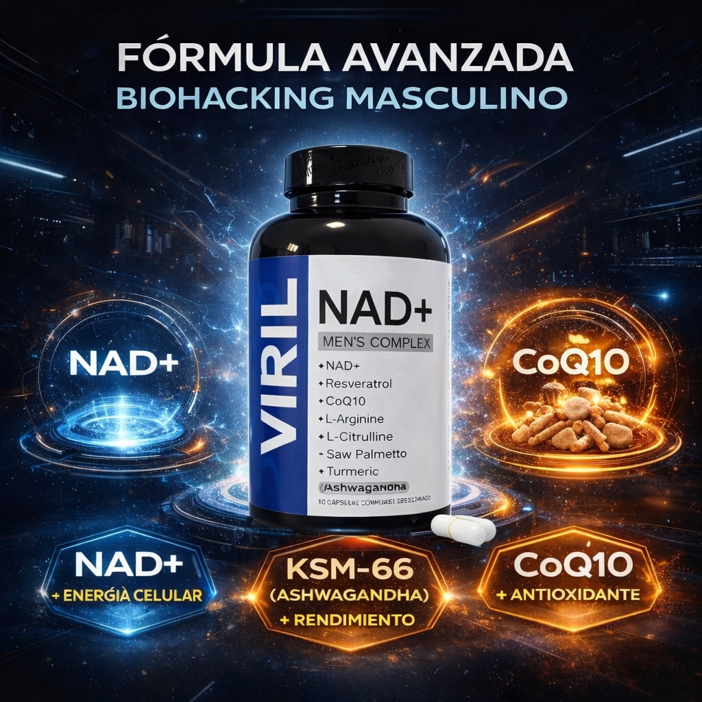 NAD+ VIRIL para hombres x60 cápsulas – Recupera tu firmeza y rendimiento sexual