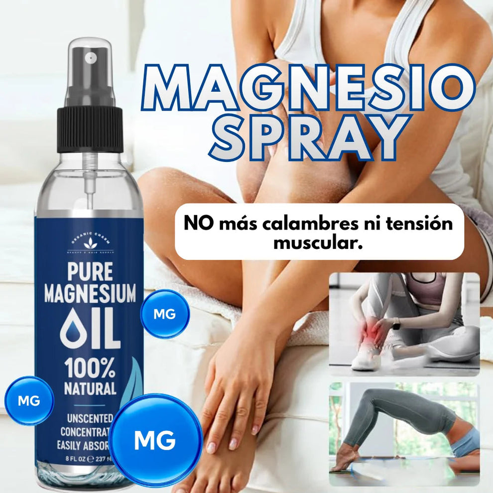 Spray de Aceite de Magnesio puro - Alivia el dolor articular producido por artritis, artrosis o lesiones