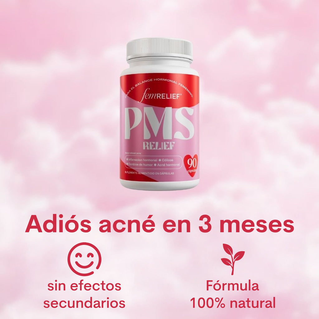 PMS Relief | Elimina el acné hormonal en 3 meses y repara la barrera cutánea
