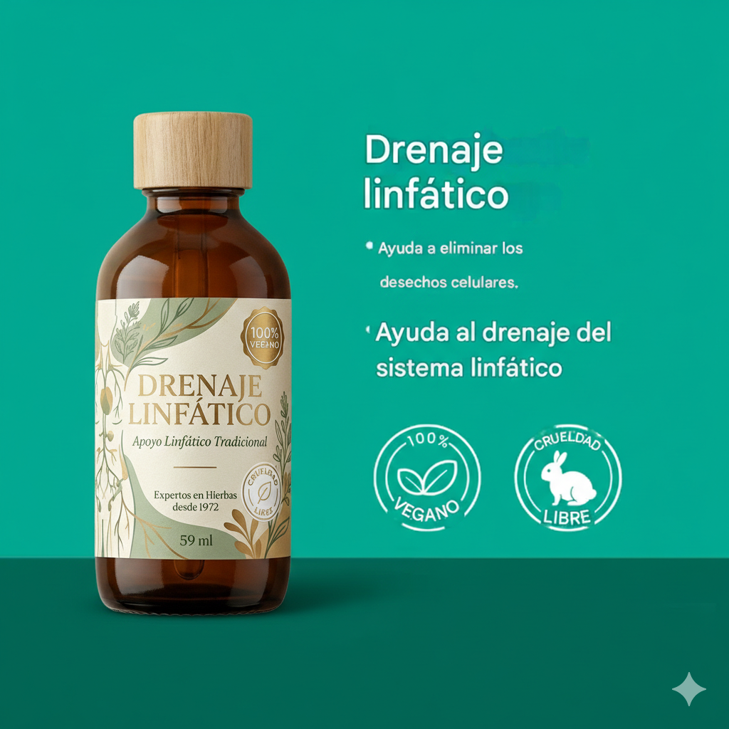 Gotas Detox de drenaje linfático con extractos naturales - Baja de peso rápidamente desintoxicando tu organismo