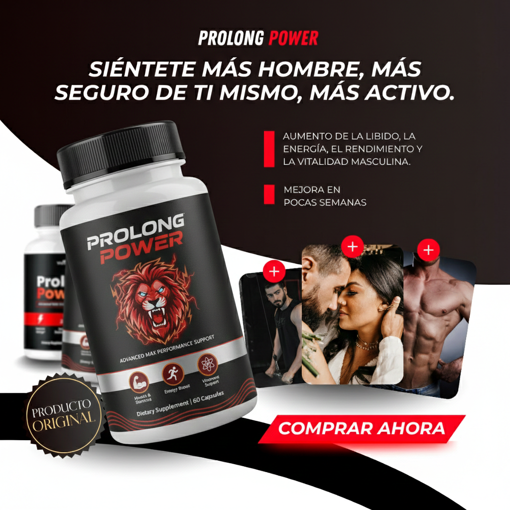 Prolong Power Potenciador Intenso de testosterona x60 cápsulas - Recupera tu energía y tu virilidad