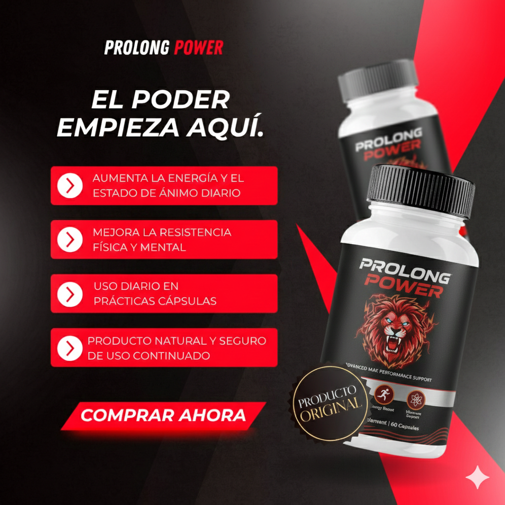 Prolong Power Potenciador Intenso de testosterona x60 cápsulas - Recupera tu energía y tu virilidad