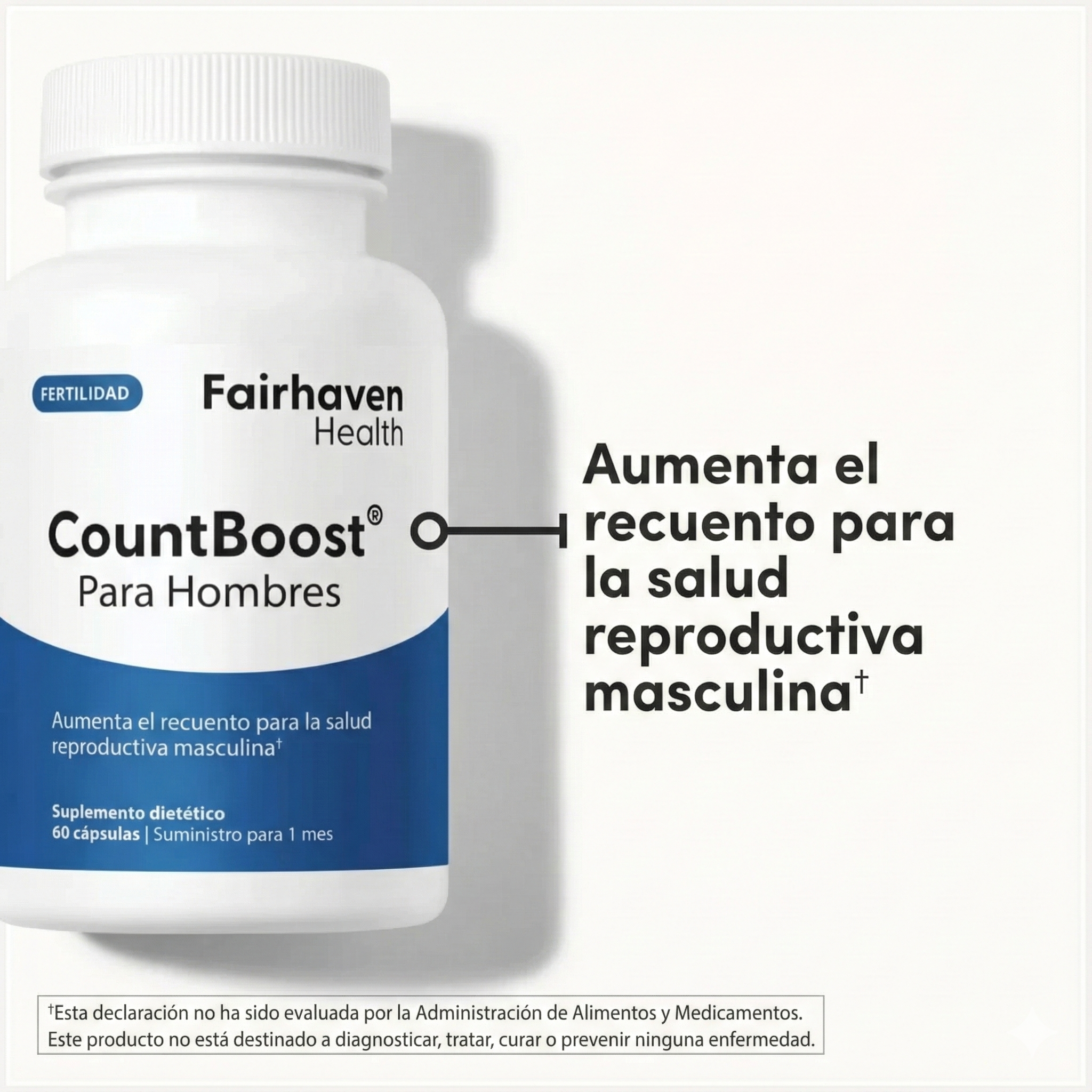 CountBoost suplemento x60 cápsulas para la fertilidad en hombres - Aumenta tu nivel de esperma y mejora tu salud reproductiva