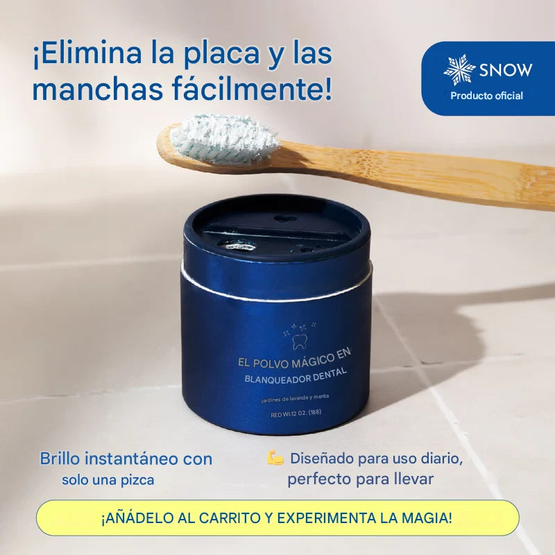 Pasta dental blanqueadora Magic Whitening Booster® en polvo con hidroxiapatita: ¡para espolvorear o sumergir!
