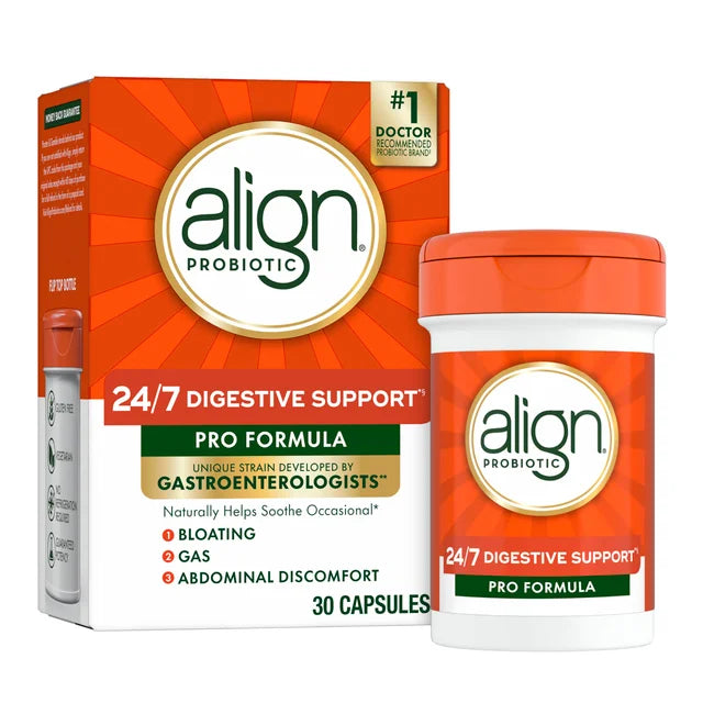 Algin Probiótico fórmula profesional x63 cápsulas para la salud digestiva - Alivia la hinchazón y los gases