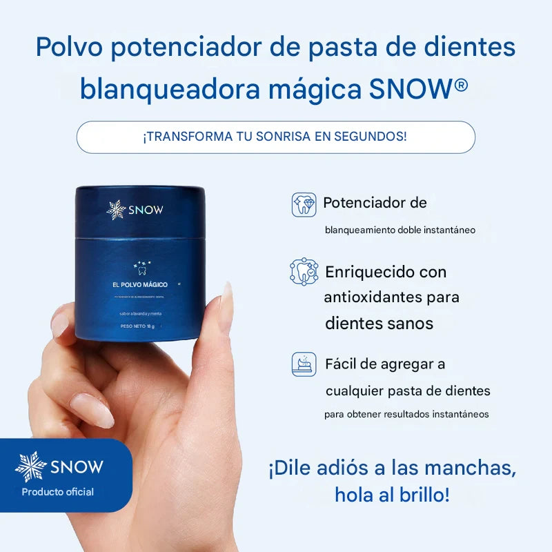 Pasta dental blanqueadora Magic Whitening Booster® en polvo con hidroxiapatita: ¡para espolvorear o sumergir!