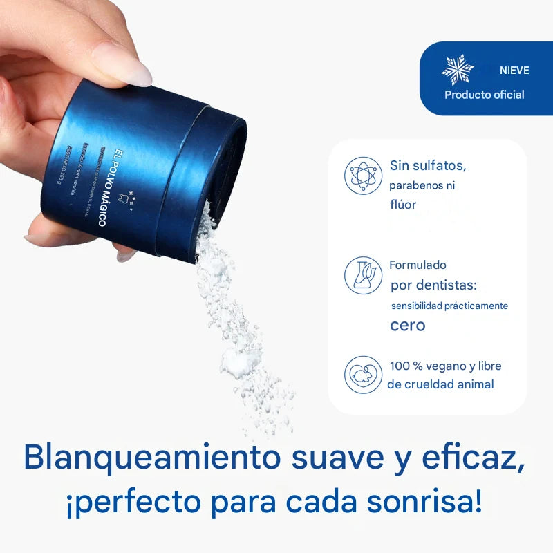 Pasta dental blanqueadora Magic Whitening Booster® en polvo con hidroxiapatita: ¡para espolvorear o sumergir!